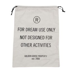 Golden Goose Dust Bag White Drawstring 15" x 11.5" 100% Cotton